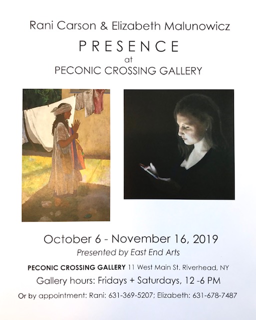 Rani Carson and Elizabeth Malunowicz - Presense at Peconic Crossing Gallery - Poster